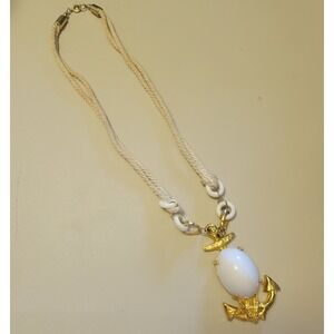 Vintage ALICE CAVINESS Gold Tone Anchor Necklace Project Piece As Is